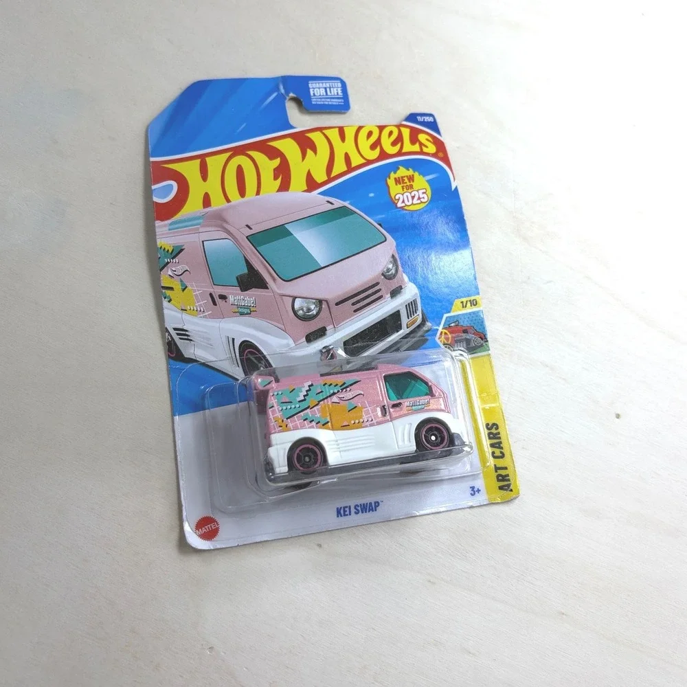 Hot Wheels 2025 Art Cars Kei Swap Pink White Diecast Van 11/250 JBC12-N9C0Q